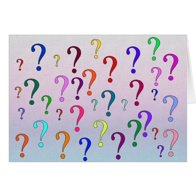Cartão Pontos de interrogação do arco-íris (Frente horizontal)