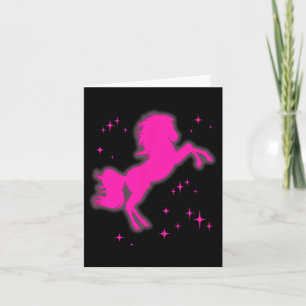 Cartão Pony and Heels Lover Pink Girls Clubs Disco Birthd