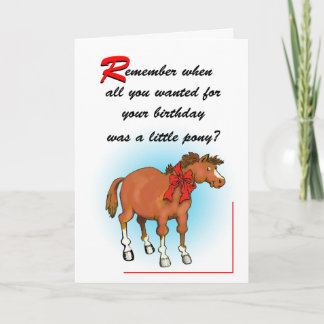 Cartão Pony Birthday Card