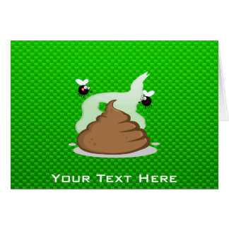 Cartão Poo fedido; Verde