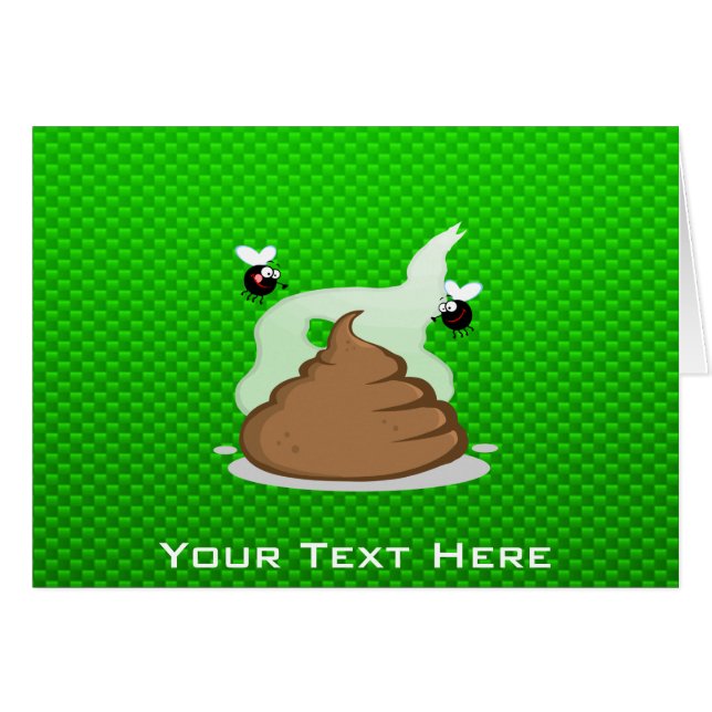 Cartão Poo fedido; Verde (Frente Horizontal)