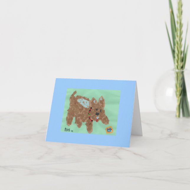 Cartão Poochie's Note Card (Dog card) (Frente)