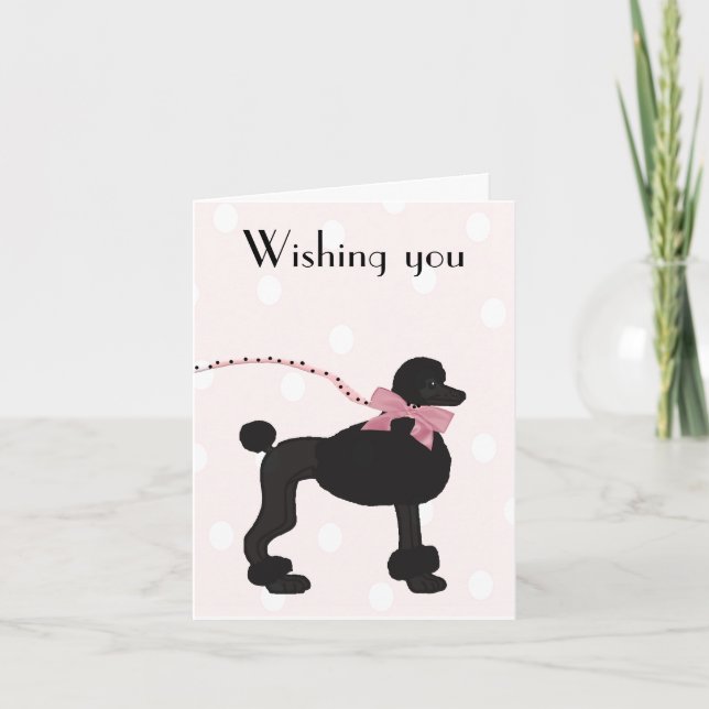 Cartão Poodle Birthday Card (Frente)