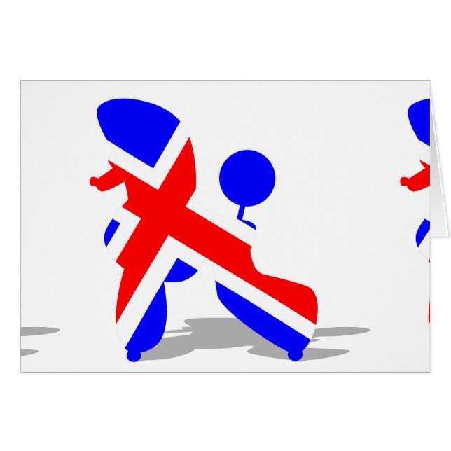 Cartão Poodle britânico (Frente Horizontal)