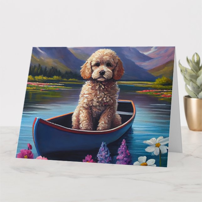 Cartão Poodle em um remo: uma aventura cêntrica (Planta pequena)