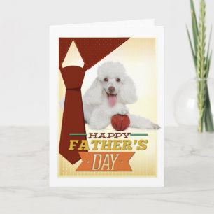 Cartão Poodle Father's Day Card