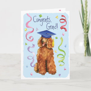 Cartão Poodle Graduate
