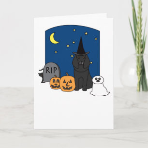 Cartão Poodle Halloween