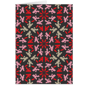 Cartão Poodle Patternd