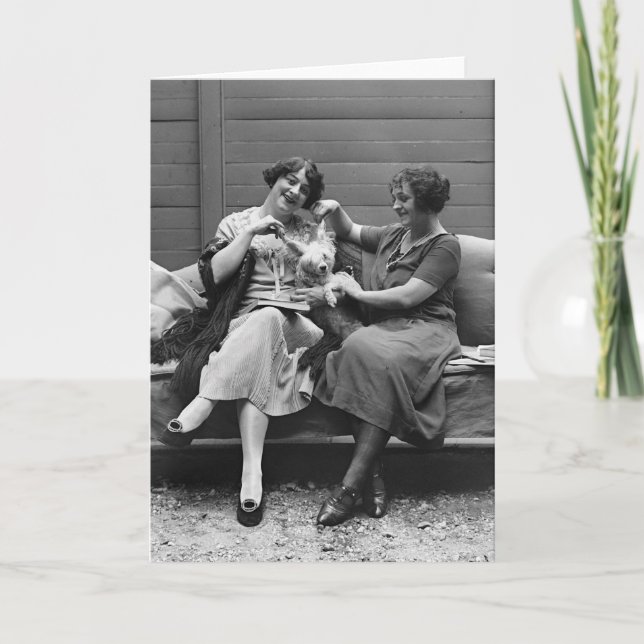 Cartão Poodle Playtime, 1920 (Frente)