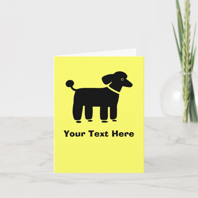 Cartão Poodle Preto (Frente)