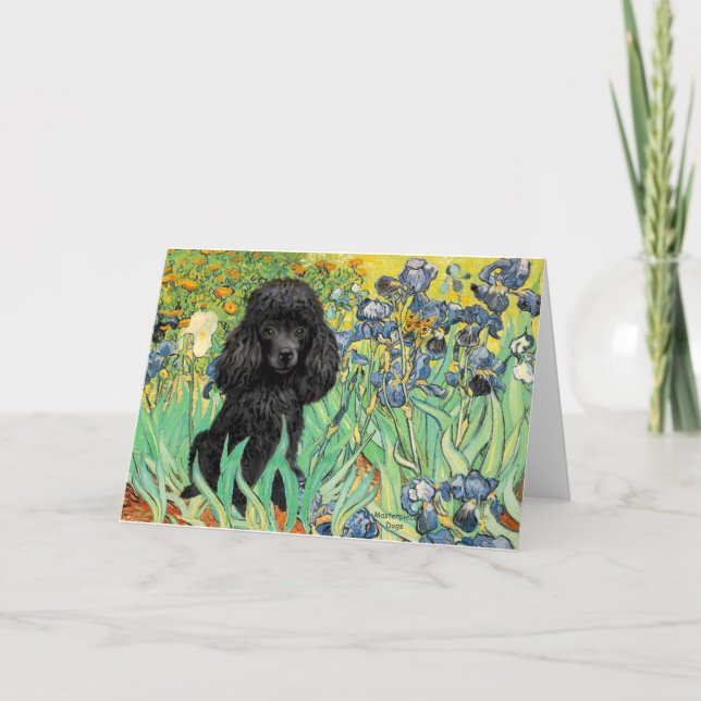 Cartão Poodle (preto 1) - Íris (Frente)