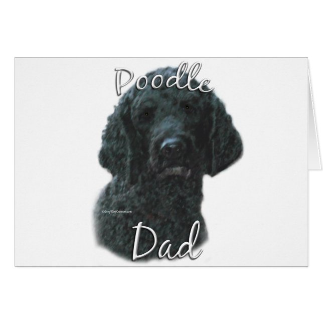 Cartão Poodle (preto) Pai 2 (Frente Horizontal)