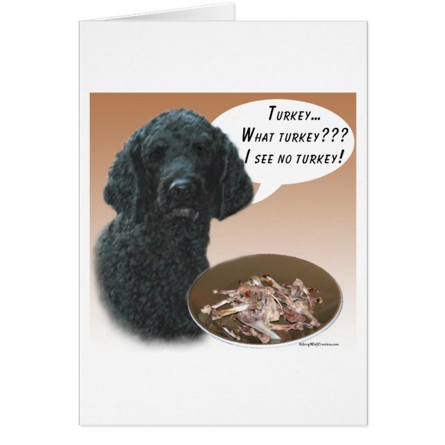 Cartão Poodle (preto) Turquia (Frente)