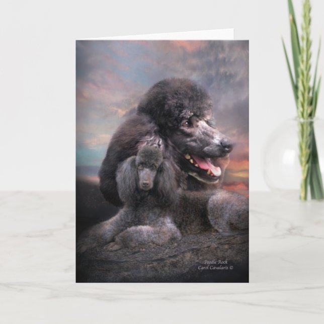 Cartão Poodle Rock ArtCard (Frente)