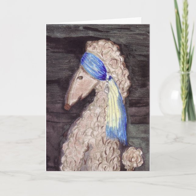 Cartão Poodle with the Pearl Earring (Frente)