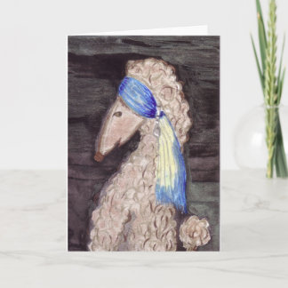 Cartão Poodle with the Pearl Earring