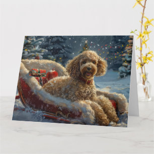 Cartão Poodô Cachorro Natal Festivo