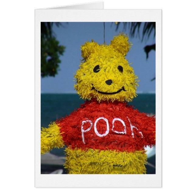 Cartão Pooh Piñata (Frente)