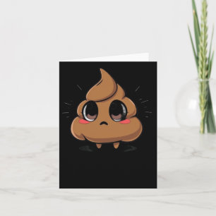 Cartão Poop Emoji Chibi Sticker