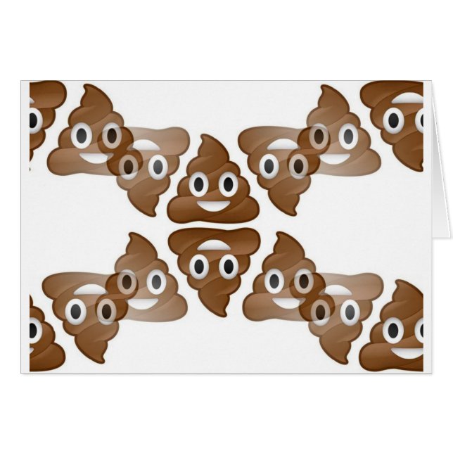 Cartão poop emojis (Frente Horizontal)