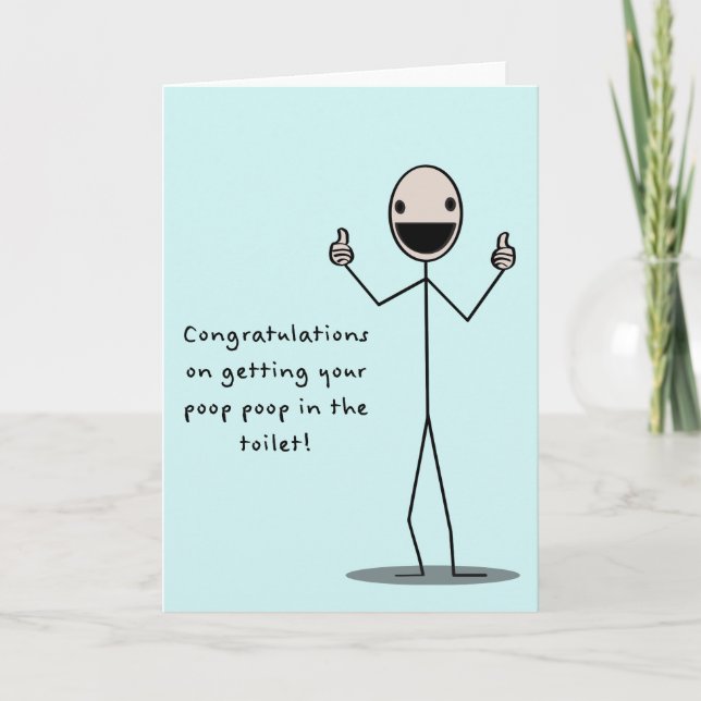 Cartão Poop Poop In The Toilet (Frente)
