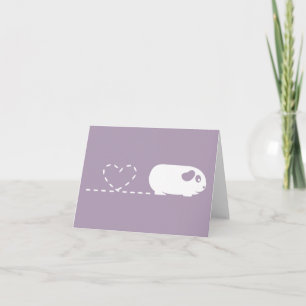 Cartão Pooping Heart Guinea Pig Greetings Card