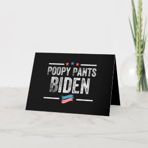 Cartão Poopy Pants Biden