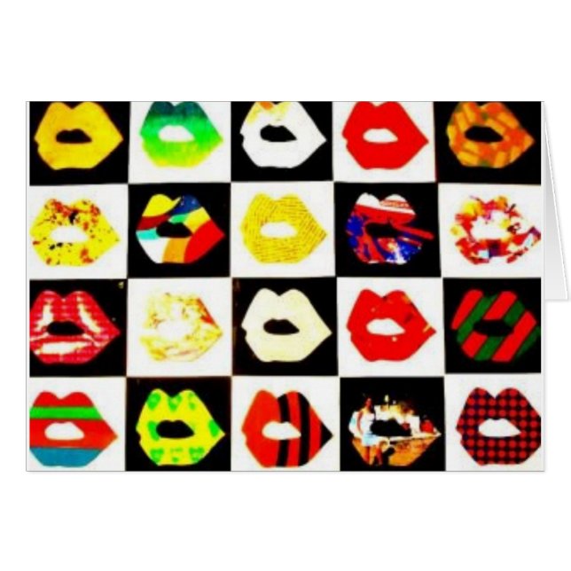 Cartão Pop art (Frente Horizontal)