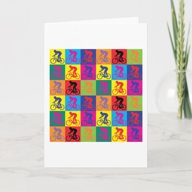 Cartão Pop Art Cycling (Frente)