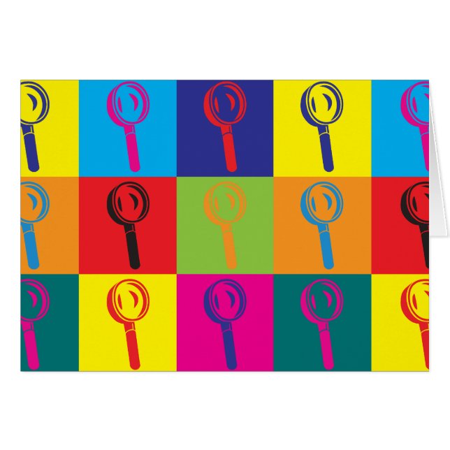 Cartão Pop art da ciência forense (Frente Horizontal)