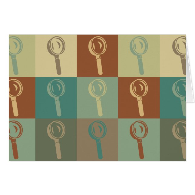 Cartão Pop art da ciência forense (Frente Horizontal)