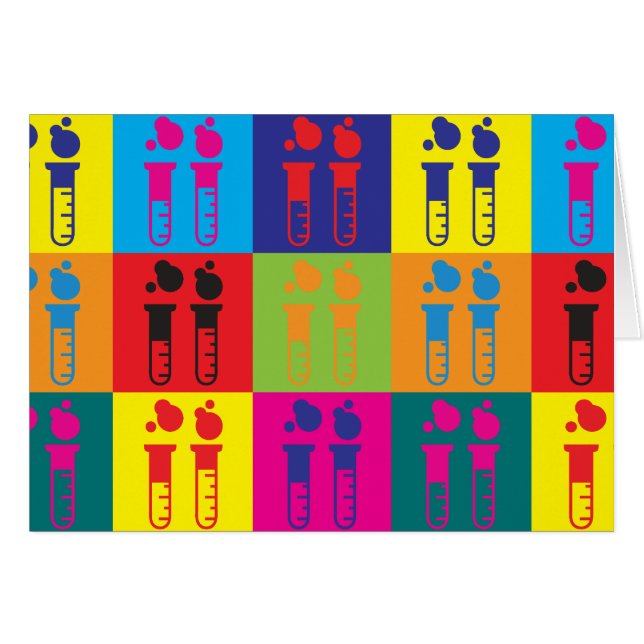 Cartão Pop art da engenharia química (Frente Horizontal)