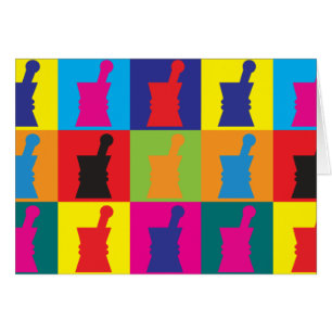 Cartão Pop art da farmacologia