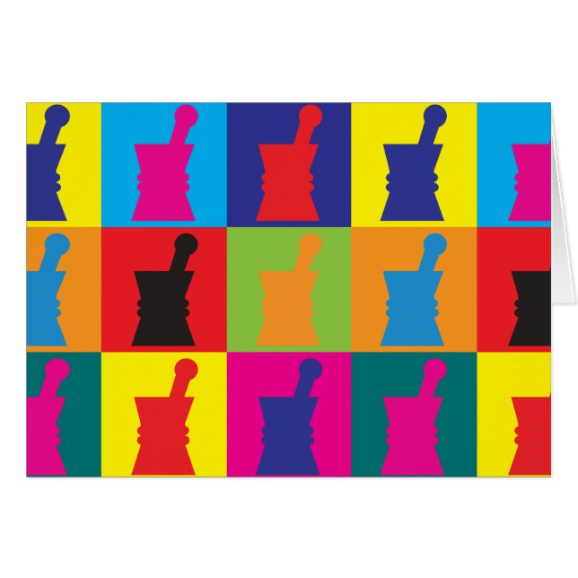 Cartão Pop art da farmacologia (Frente Horizontal)