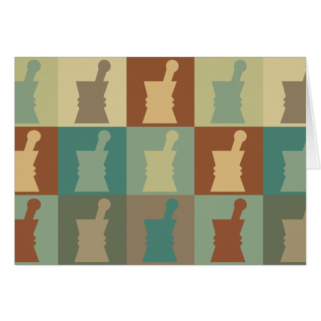 Cartão Pop art da farmacologia (Frente Horizontal)