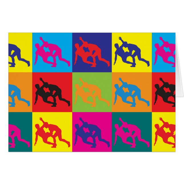 Cartão Pop art da luta (Frente Horizontal)