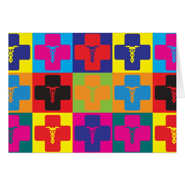 Cartão Pop art da residência (Frente Horizontal)