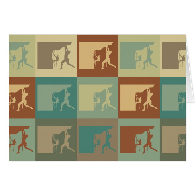 Cartão Pop art de escalada (Frente Horizontal)