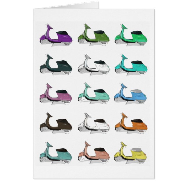 Cartão Pop art de Lambretta (Frente)