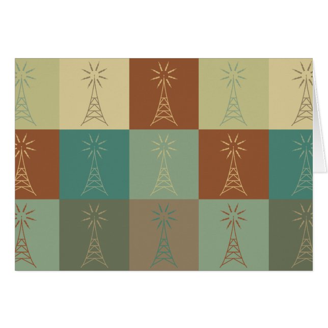 Cartão Pop art de rádio amador (Frente Horizontal)