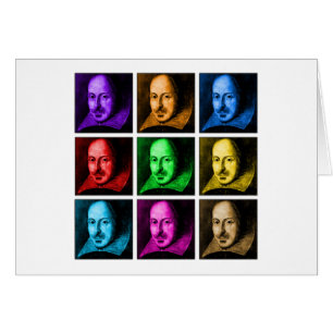 Cartão Pop art de Shakespeare
