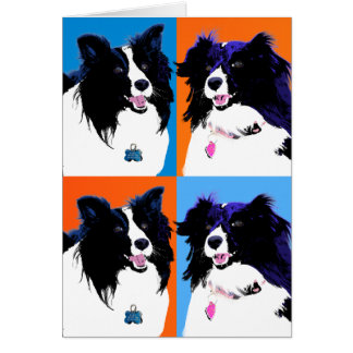 Cartão Pop art de Shelties