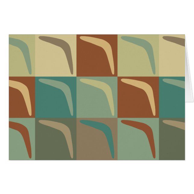 Cartão Pop art do Bumerangue (Frente Horizontal)