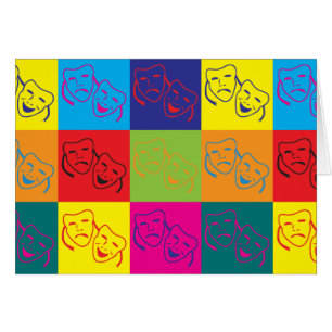 Cartão Pop art do drama