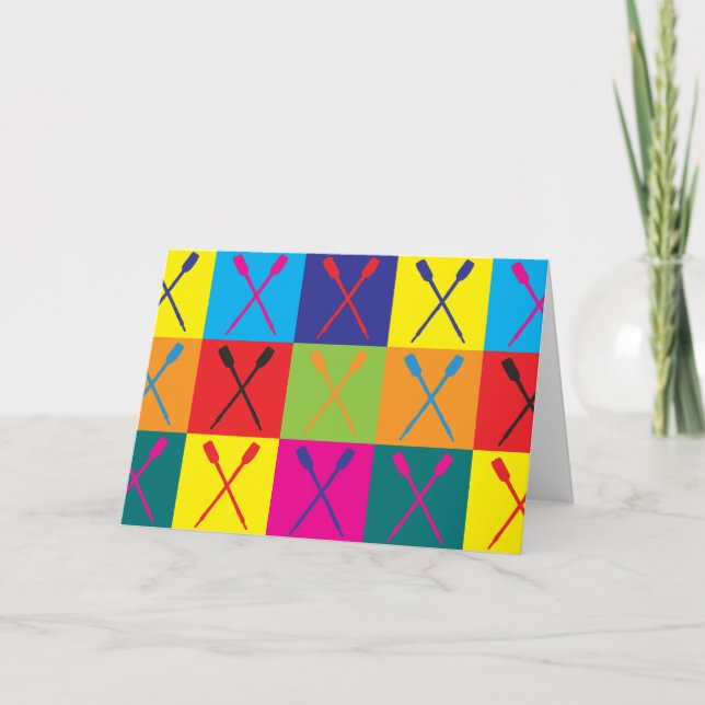 Cartão Pop art do enfileiramento (Frente)