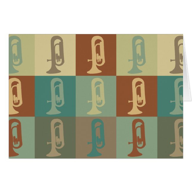 Cartão Pop art do Euphonium (Frente Horizontal)