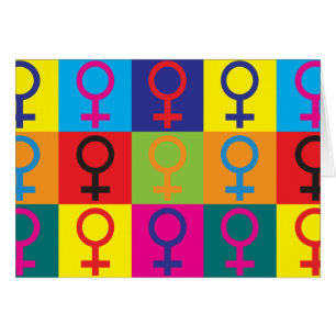 Cartão Pop art do feminismo