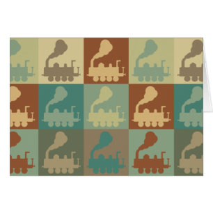 Cartão Pop art do trem