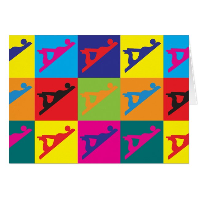 Cartão Pop art do Woodworking (Frente Horizontal)